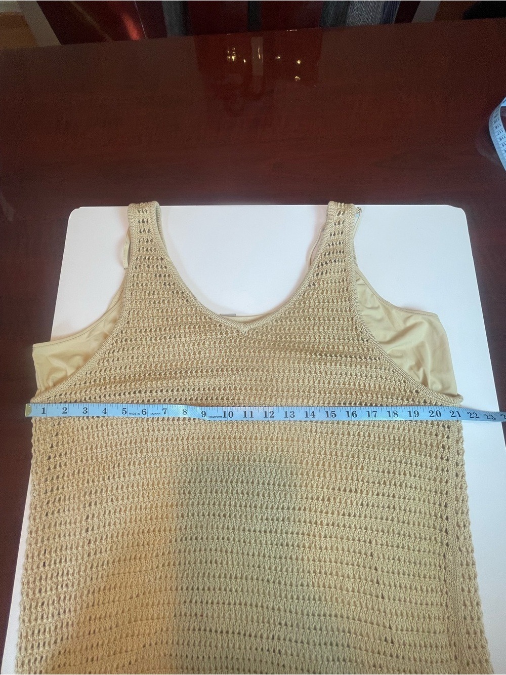 Tommy Bahama Crochet Knit Maxi Dress XL Beige Tan Neutral Boho Resort Vacation - Picture 5 of 8
